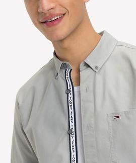 TJM TAPE DETAIL SHIRT REGULAR FIT DRIZZLE