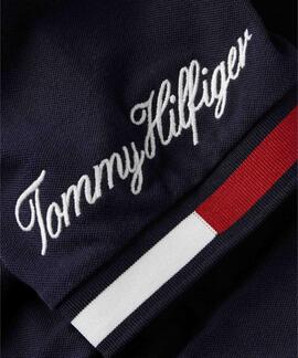 POLO FLAG CUFF SLIM FIT AZUL MARINO