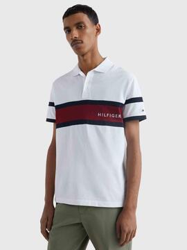 POLO COLORBLOCK REGULAR FIT BLANCO