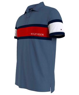 POLO COLORBLOCK REGULAR FIT AZUL