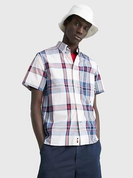 OXFORD REGULAR CHECK SHIRT SS LIGHT PINK / MULTI