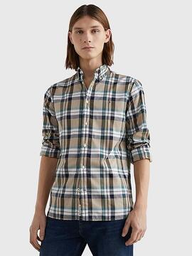 NATURAL SOFT TARTAN REGULAR FIT SHIRT KAKHI