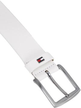 CINTURÓN DE PIEL DENTON 3.5 CM BLANCO
