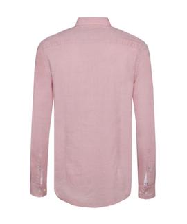 SLIM LUXURY DOBBY SHIRT SLIM FIT HOT CORAL