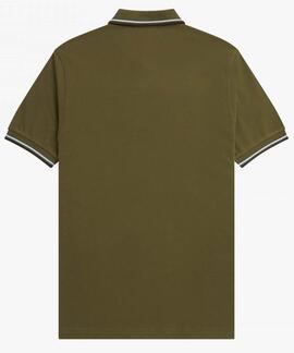 POLO TWIN TIPPED M3600 R67 UNIFORM GREEN /  L.ICE / N.GREEN