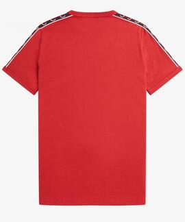 CAMISETA CONTRAST TAPE RINGER ROJA