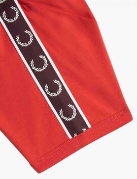 CAMISETA CONTRAST TAPE RINGER ROJA