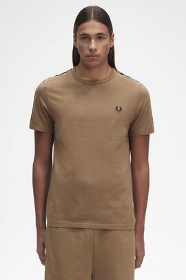 CAMISETA CONTRAST TAPE RINGER CAMEL