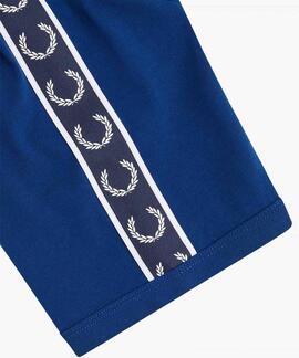 CAMISETA CONTRAST TAPE RINGER AZUL COBALTO