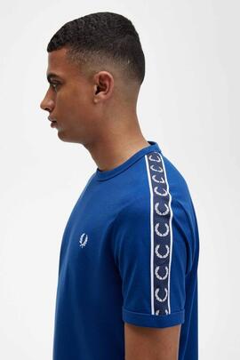 CAMISETA CONTRAST TAPE RINGER AZUL COBALTO