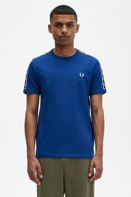 CAMISETA CONTRAST TAPE RINGER AZUL COBALTO