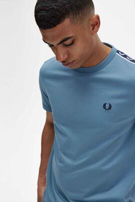 CAMISETA CONTRAST TAPE RINGER AZUL