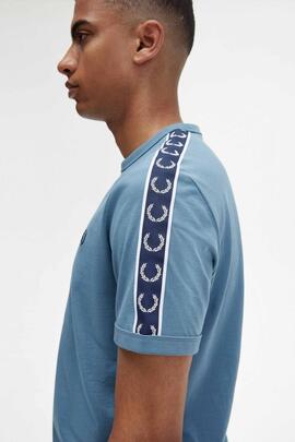 CAMISETA CONTRAST TAPE RINGER AZUL
