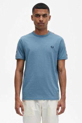 CAMISETA CONTRAST TAPE RINGER AZUL