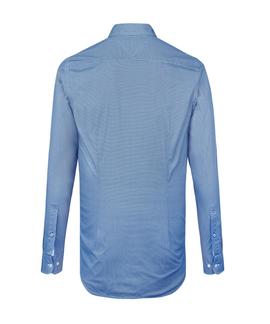 SLIM STRETCH HEXAGON PRINT SHIRT SLIM FIT ST. BLUE