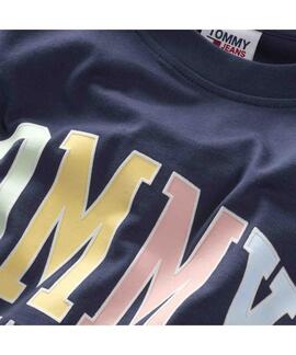 CAMISETA CLASSIC COLLEGE POP REGULAR FIT AZUL MARINO