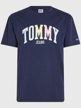CAMISETA CLASSIC COLLEGE POP REGULAR FIT AZUL MARINO