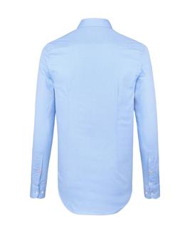 SLIM OPEN PRINT DOBBY SHIRT SLIM FIT SODALITE BLUE