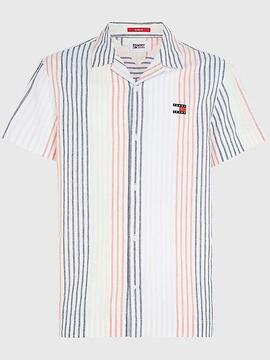 CAMISA MANGA CORTA CLASSIC LINEN RAYAS MULTICOLOR
