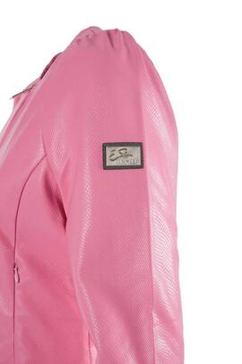 CHAQUETA DE ECOPIEL ROSA CON TEXTURA GRABADA