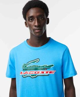 CAMISETA LACOSTE SPORT REGULAR FIT AZUL
