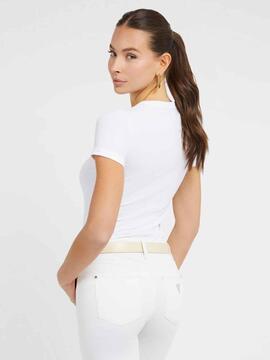 CAMISETA LOGO MINI TRIÁNGULO BLANCA