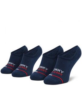 PINKIES UNISEX TOMMY JEANS NO SHOW 2 PACK AZUL MARINO