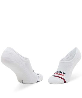 PINKIES UNISEX TOMMY JEANS NO SHOW 2 PACK BLANCO
