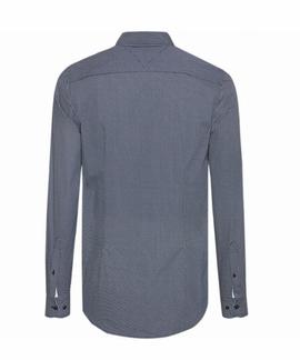 ESSENTIAL MICRO DOT SHIRT SLIM FIT MEDIEVAL BLUE