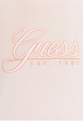 SUDADERA GUESS SCRIPT LOGO ROSA