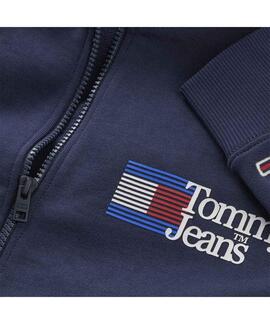 SUDADERA TOMMY CON CREMALLERA AZUL MARINO