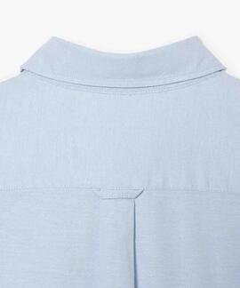 CAMISA LACOSTE REGULAR FIT OXFORD CELESTE