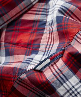 TJM ESSENTIAL MULTI CHECK SHIRT REGULAR FIT FLAME