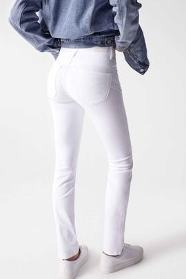 PANTALÓN VAQUERO SECRET SLIM HIGH RISE PUSH IN BLANCO