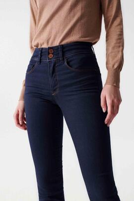 PANTALÓN VAQUERO SECRET SLIM HIGH RISE DENIM AZUL INDIGO