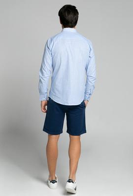 CAMISA H POLO LEAGUE CELESTE