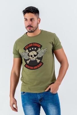 CAMISETA HOMBRE GLORY VERDE CAQUI