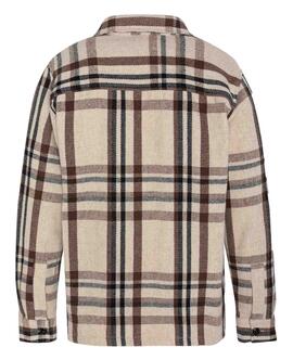 SOBRECAMISA SCHOTT SHCARL46 CUADROS BEIGE