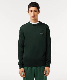 JERSEY LACOSTE CUELLO REDONDO VERDE SINOPLE