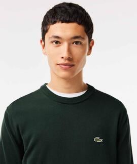 JERSEY LACOSTE CUELLO REDONDO VERDE SINOPLE