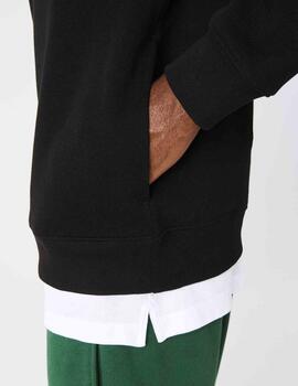 JERSEY SUDADERA LACOSTE DE CUELLO ALTO CON CREMALLERA NEGRO