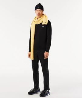JERSEY LACOSTE CUELLO REDONDO NEGRO
