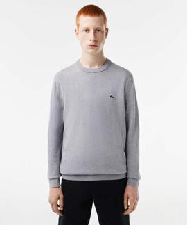 JERSEY LACOSTE CUELLO REDONDO GRIS VIGORÉ