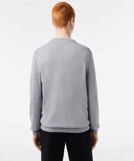 JERSEY LACOSTE CUELLO REDONDO GRIS VIGORÉ