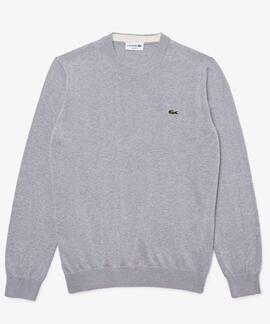 JERSEY LACOSTE CUELLO REDONDO GRIS VIGORÉ
