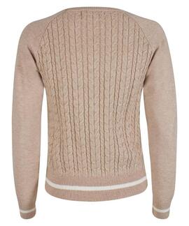 JERSEY DE MUJER TRENZAS CAMEL