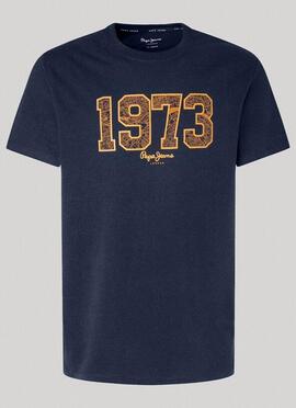 CAMISETA WYATT AZUL MARINO CON LOGO 1973 ESTAMPADO