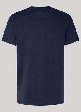 CAMISETA WYATT AZUL MARINO CON LOGO 1973 ESTAMPADO