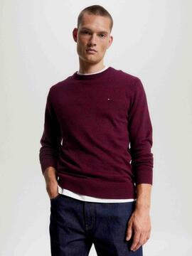 JERSEY CUELLO REDONDO PIMA COTTON CASHMERE GRANATE