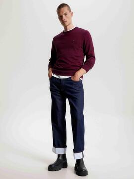 JERSEY CUELLO REDONDO PIMA COTTON CASHMERE GRANATE
